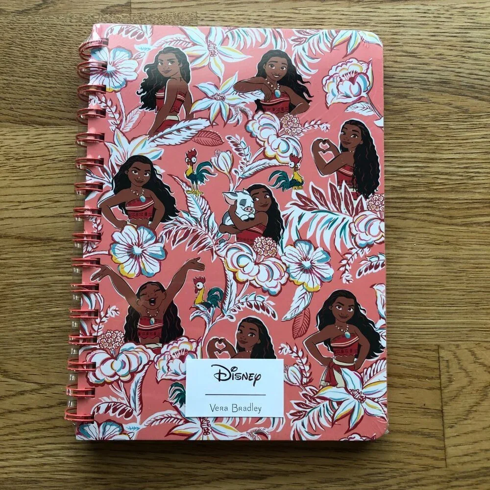 Vera Bradley Disney Moana Mini Notebook with Pocket NWT
